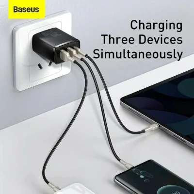 Baseus EnerFill FN11 Fast Charger 2U+C 30W - Cosmic Black